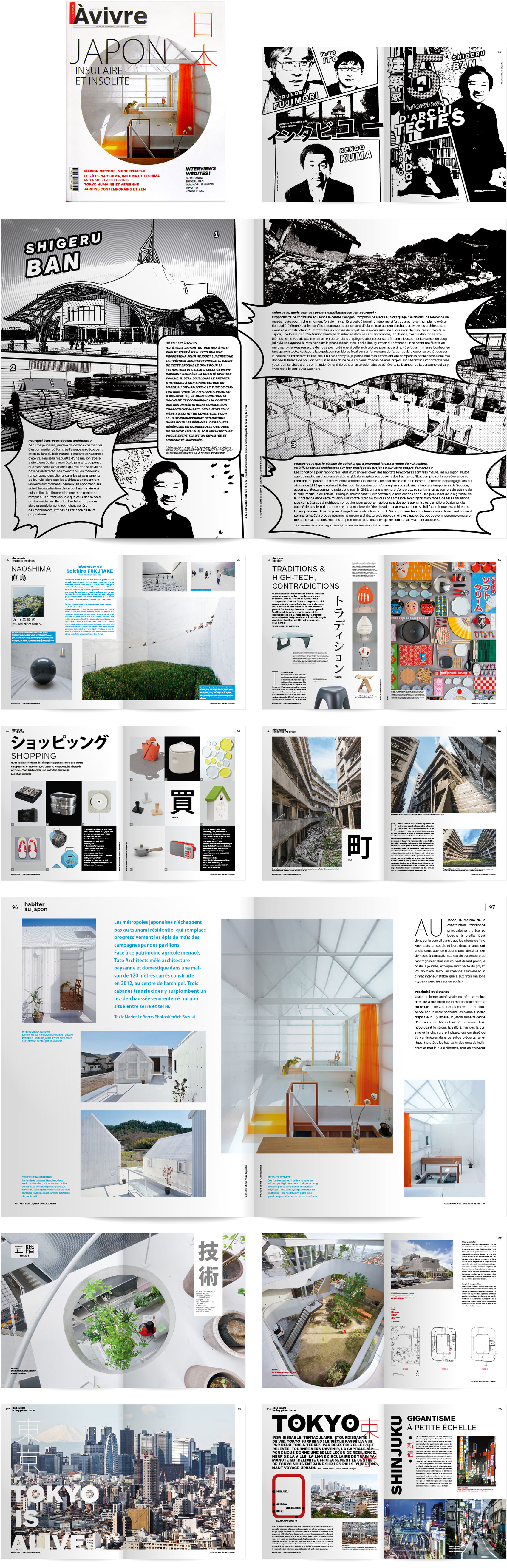 développé du magazine Architectures à vivre Collection Japon